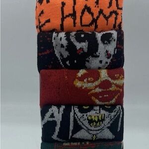 Horror Friday the 13th Nightmare On Elm Street It 6 Pair Crew Socks Men 8-12 NEW